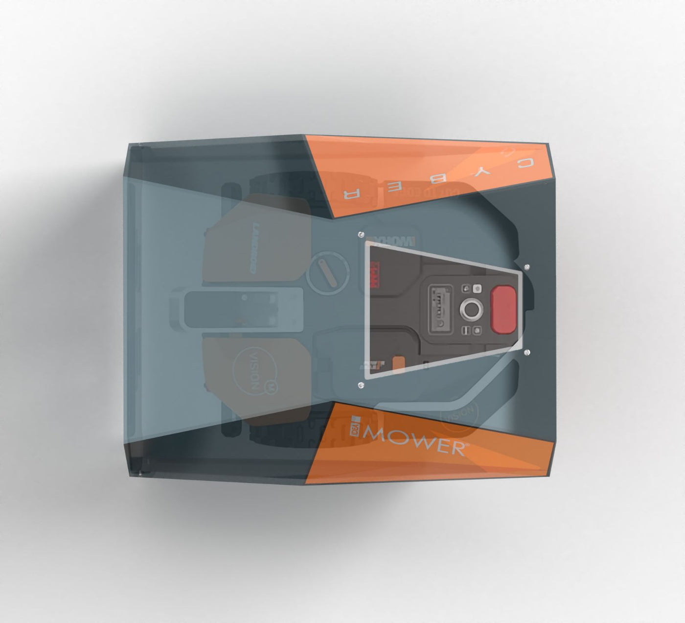 Futuristischer maehroboter garage: 'Cyber' Garage für WORX Landroid Vision
